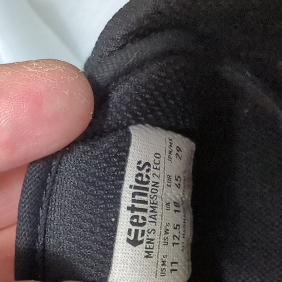 Men's Etnies Jameson 2 ECO Gum Sole Athletic Shoes Black  size 11 - Picture 11 of 15